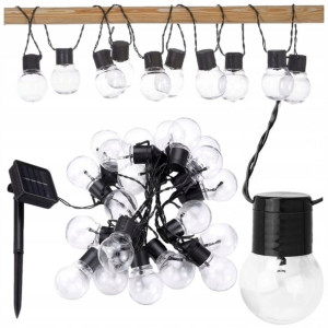 Girlanda Świetlna Solarna Lampki 20 Led Żarówki