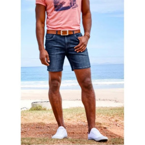 Bonprix Granatowe Jeansowe Krótkie Spodenki Bermudy Slim Fit 64 933895