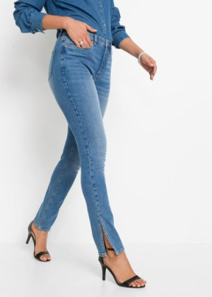 Bonprix Elastyczne Spodnie Z Rozcięciem Jeansy Ze Stretchem 44-46 927408