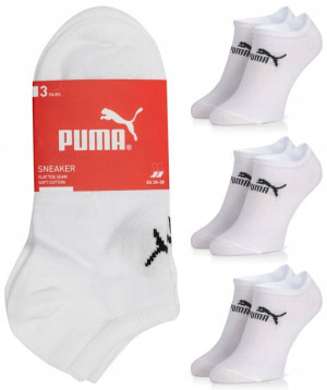 Skarpetki Stopki Białe PUMA 3 PARY Oryginał 43-46