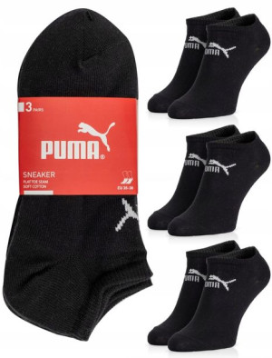 Skarpetki Stopki Czarne PUMA 3 PARY Oryginał 43-46