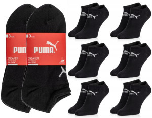 Skarpetki Stopki Czarne PUMA 6 PAR Oryginał 35-38