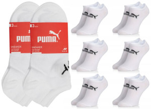 Skarpetki Stopki Białe PUMA 6 PAR Oryginał 43-46