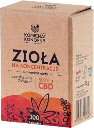 Kombinat Konopny Zioła na koncentrację 100 kaps.