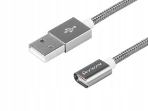 Kabel do ładowania w oplocie 120 cm USB-A + MAGNES