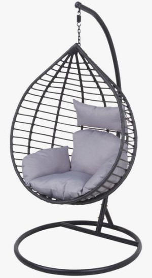 Fotel wiszący KOKON antracyt PATIO DO 120KG