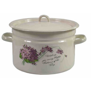 Garnek emaliowany VIOLA  3l/ 18cm