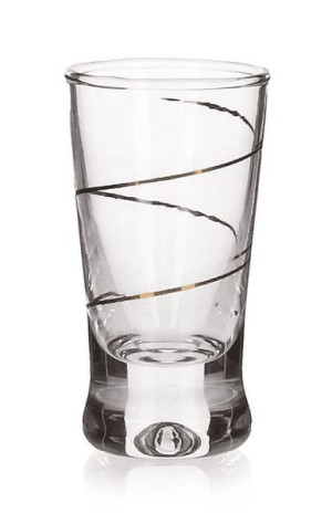 Kieliszki 25ml do wódki X Złota Spirala