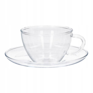 Komplet 6 filiżanek żaroodpornych Classic ze spodkami 0,25L