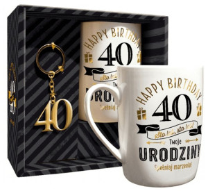 Kubek 40 Lat Z Brelokiem Mad Dots Na Prezent
