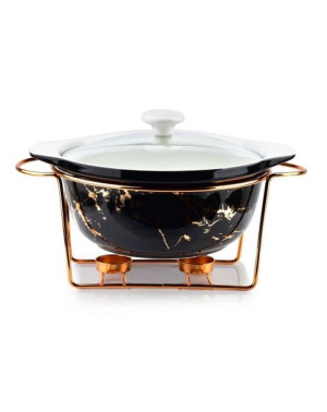 Naczynie ceramiczne z podgrzewaczem ELEGANT okr 2,4 l.HTN9001