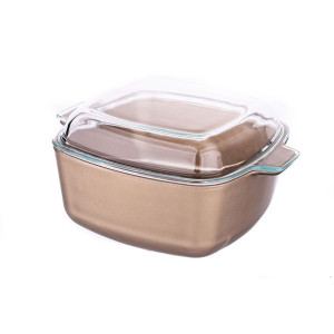 Naczynie Żaroodporne Kwadratowe 2.5 L 26x22x12 Cm Noble