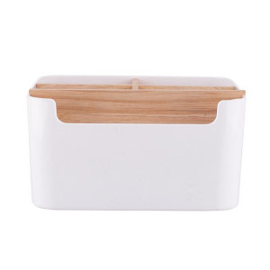 Pojemnik Z 5 Przegródkami Plastik Bambus 18x14.5x9.5 Cm (łazienka)