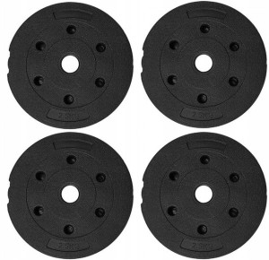 Obciążenie 10KG zestaw 4x2,5kg talerze bitumiczne