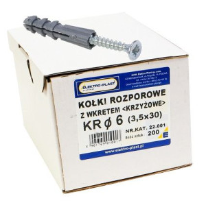 Kołek rozporowy z wkrętem KR fi6 3,5x40 200szt