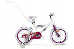 Rowerek Dziecięcy Dziewczynki Bmx Biały 16 Style