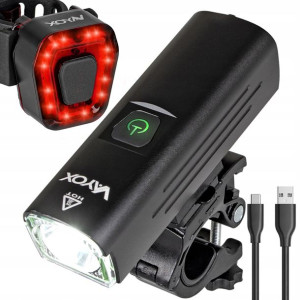 Zestaw Lampka Rowerowa Tył Przód Led Usb Moc Vayox