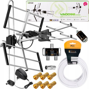 Antena Tv Kierunkowa Combo Dvb-t2 Mux8 Zestaw 2tv