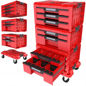 Qbrick Zestaw Skrzyń Narzędziowych Ultra Mocne Red