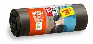 Worki na śmieci HDLD 60l 50szt czarne