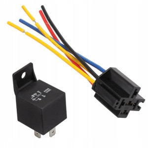 Przekaźnik Samochodowy + Gniazdo 5 Pin 12v 40a