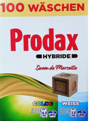 Prodax Hybride Color 80wl + Weiss 20wl - 100wl / 7,5kg - Proszek Do Prania