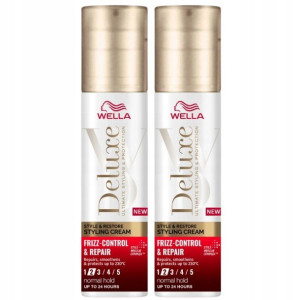 Wella Deluxe Krem do włosów Frizz Control 100ml x2