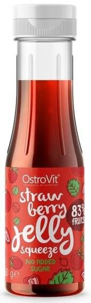 Owoce w żelu Truskawkowy frużelina 350 g OstroVit Jelly Squeeze Strawberry