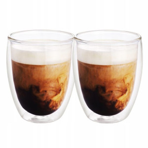 2x Kubek Szklanka Termiczna 350ml Do Kawy Latte