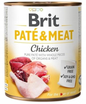 Karma BRIT PATÉ&MEAT z kurczakiem dla psa 800g