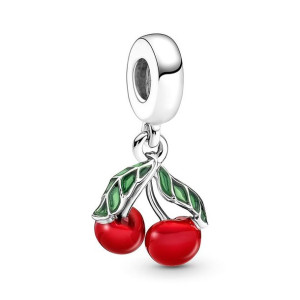 Zawieszka SREBRO 925 Charms Wiśnie Liście