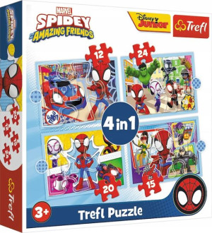 Trefl Puzzle 4w1 Ekipa Spidey'a 4 Układanki 3+