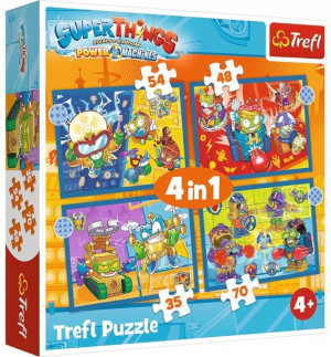 Trefl Puzzle Super Zings Super Akcja 4w1 35-70 el