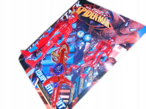 SPIDERMAN FIGURKA miecz sztylet wyrzutnia DYSKÓW
