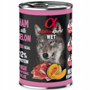 ALPHA SPIRIT karma mokra psa szynka melon 400g