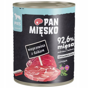 Pan Mięsko karma mokra psa wieprzowina dzik 800g