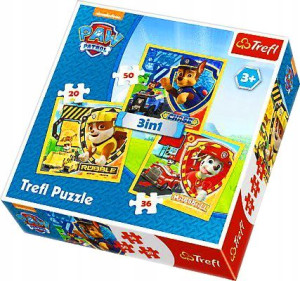 puzzle PSI PATROL zestaw 3w1 trzy różne OBRAZKI