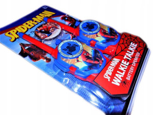 SPIDERMAN walkie talkie 2w1 telefony zasięg 50m