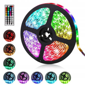 Taśma Led Kolorowa Oświetlenie Ledy Rgb 5m + Pilot