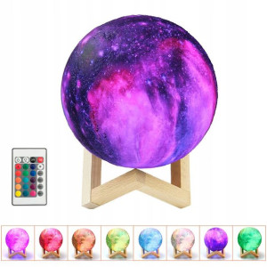 Lampka Nocna Księżyc Galaxy Planety Planeta Led