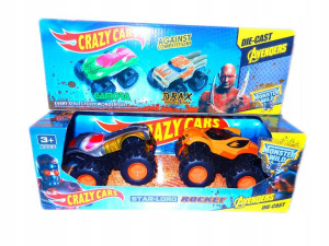 MONSTER TRUCK 4x4 samochód AUTO CRAZY CARS 2w1 CAR
