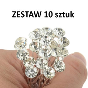 ZESTAW 10 szt srebrnych szpilek do włosów Beauty Senses BS001926 czarny