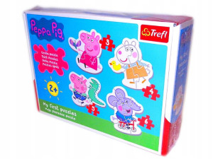 PUZZLE UKŁADANKA 4w1 dla najmłodszych ŚWINKA PEPPA