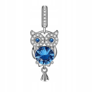 GNOCE - Zawieszka Owl Embrace Round Gemstone