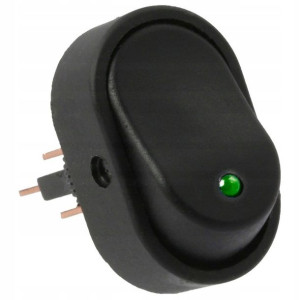 Przełącznik Włącznik 12v 24v Dioda Led Zielony