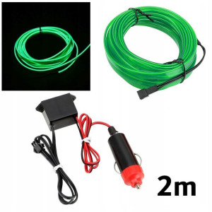 2m Światłowód El Wire Led Taśma Pasek Ambient