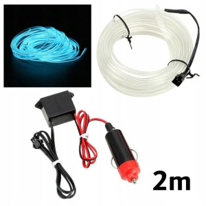 2m Światłowód El Wire Led Taśma Pasek Ambient