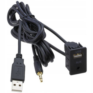 Gniazdo Usb Aux Jack 3,5mm Przedłużacz 1,5m