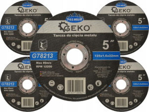 Tarcza Cięcia Metalu 5szt 125x22 X 1.6mm Premium