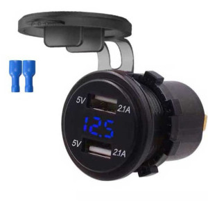 Gniazdo Ładowarka Samochodowa 2x Usb 2,1a 12-24v